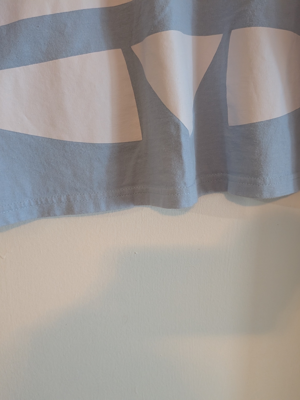 adidas Cropped Graphic Tee in Light Blue & White - Picture 3 of 5